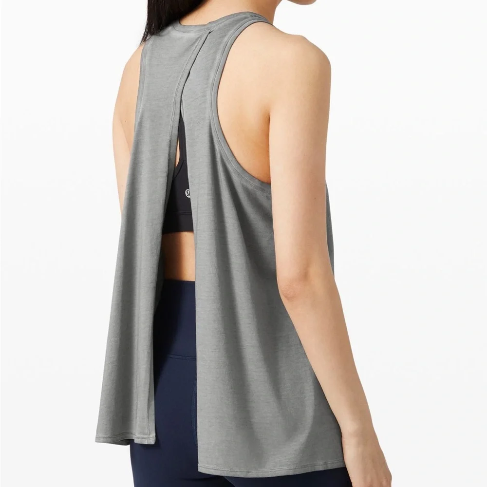 lululemon All Tied Up Tank *Gray Wash size 6 - Picture 3 of 8